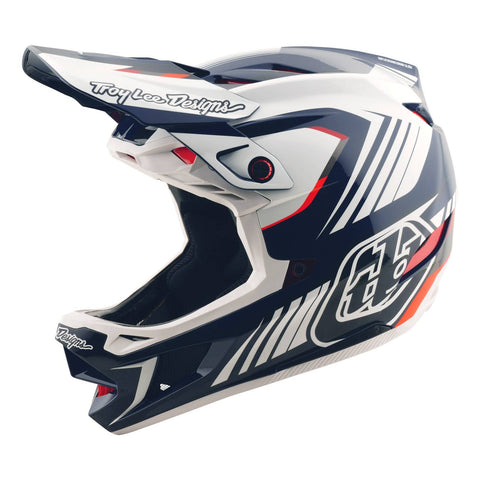 Troy Lee Designs D4 Polyacrylate Helmet Qualifer - Blue/White / XS