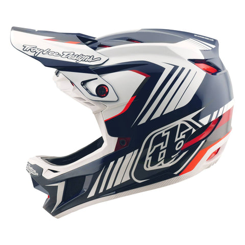 Troy Lee Designs D4 Polyacrylate Helmet Qualifer - Blue/White / S