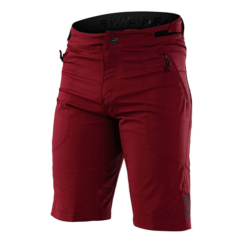 Troy Lee Designs Skyline Shorts - Shell Only Solid - Wine / 32