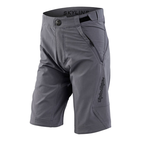 Troy Lee Designs Skyline Youth Shorts - Shell Only Mono - Charcoal / 24