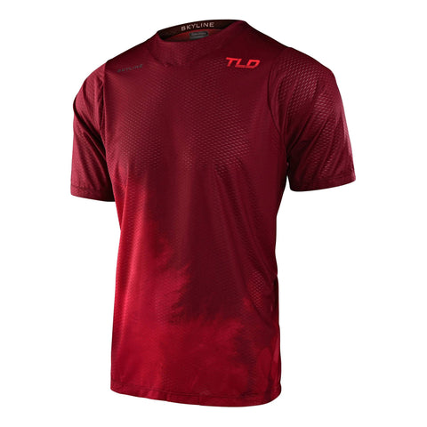 Troy Lee Designs Skyline Air Short Sleeve Jersey Fades - Wine / S