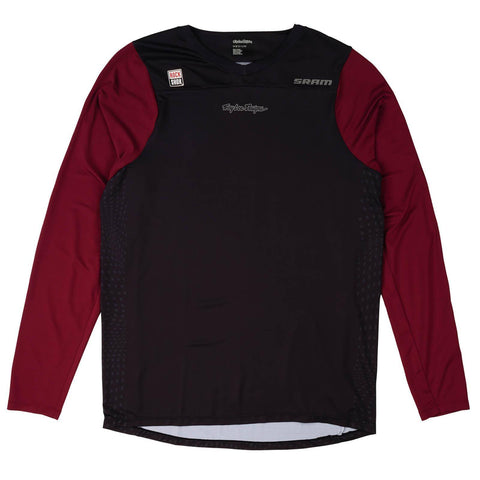 Troy Lee Designs x SRAM Radioscape Skyline Long Sleeve Jersey Black/Berry / 2XL