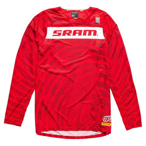 Troy Lee Designs Skyline Air Long Sleeve Jersey SRAM Roots - Fiery Red / L