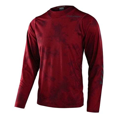 Troy Lee Designs Skyline Chill Long Sleeve Jersey Tie Dye - Wine / L
