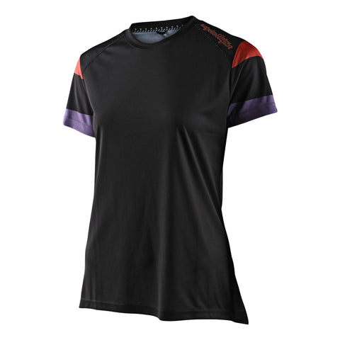 Troy Lee Designs Lilium Women's Short Sleeve Jersey Rugby - Black / S