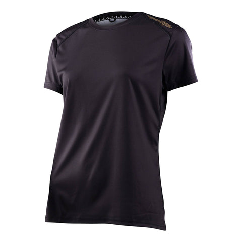 Troy Lee Designs Lilium Women's Short Sleeve Jersey Solid - Black / M