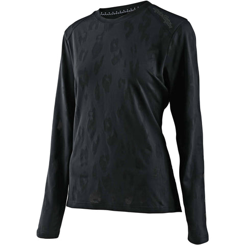 Troy Lee Designs Lilium Long Sleeve Women's Jersey Jacquard - Black / L