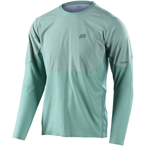 Troy Lee Designs Drift Long Sleeve Jersey Solid - Glass Green / L