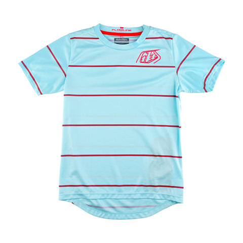 Troy Lee Designs Flowline Youth Short Sleeve Jersey Revert - Water / XL