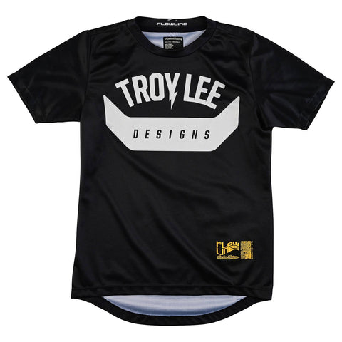 Troy Lee Designs Flowline Youth Short Sleeve Jersey Aircore - Black / S