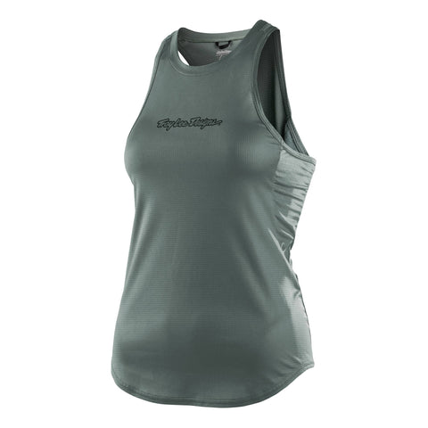 Troy Lee Designs Luxe Women's Tank Solid - Steel Green / M