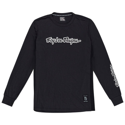 Troy Lee Designs Skyline Long Sleeve Ride Jersey Signature - Black / M