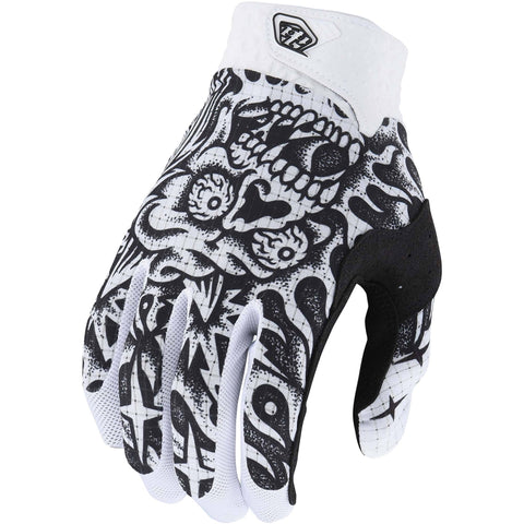 Troy Lee Designs Air Gloves - Graphic Editions Skull Demon - White/Black / 2XL
