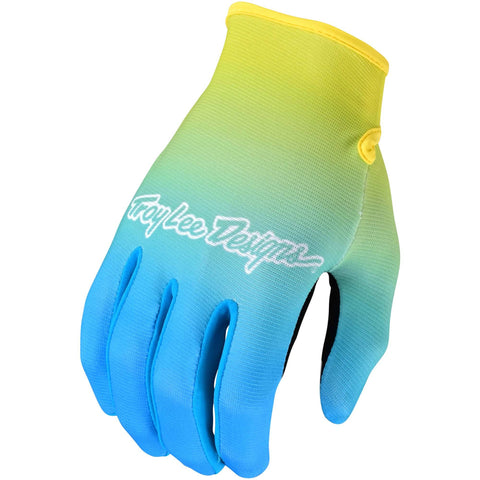 Troy Lee Designs Flowline Gloves Faze - Blue/Yellow / XL