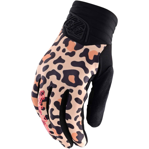 Troy Lee Designs Luxe Women's Gloves Leopard - Bronze / XL