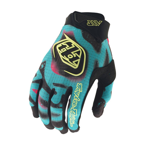 Troy Lee Designs Air Gloves - Graphic Editions Membrane - Black/Glo Yellow / M