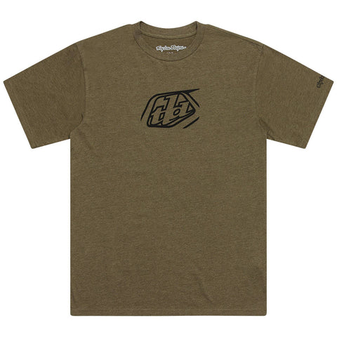 Troy Lee Designs Badge T-Shirt Badge - Olive Heather / M