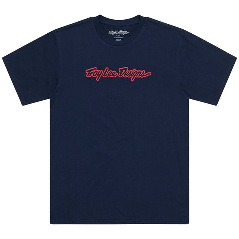 Troy Lee Designs Signature T-Shirt Signature - Navy / 2XL
