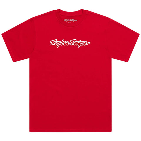 Troy Lee Designs Signature T-Shirt Signature - Team Red / XL
