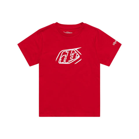 Troy Lee Designs Badge Youth Short Sleeve T-Shirt Team Red / L