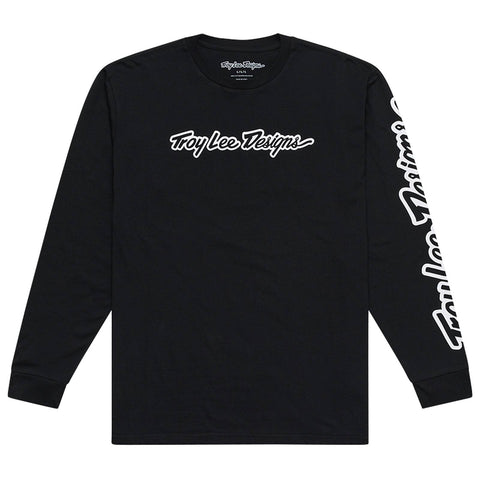 Troy Lee Designs Signature Long Sleeve T-Shirt Black / L