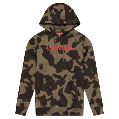 Troy Lee Designs Signature Pullover Hoodie Olive Camo / S