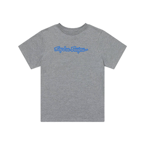 Troy Lee Designs Signature Short Sleeve Women's T-Shirt Signature - Grey Heather / L