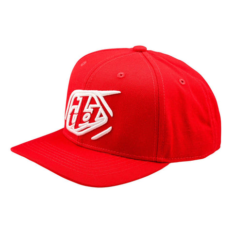 Troy Lee Designs Curved Bill Snapback Cap Badge - Team Red /