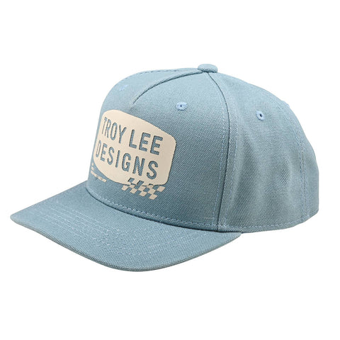 Troy Lee Designs Curved Bill Snapback Cap Stamp - Smoke Blue /