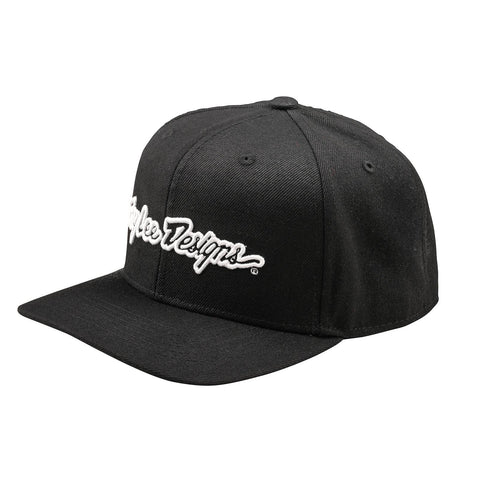 Troy Lee Designs Curved Bill Snapback Cap Signature - Black /