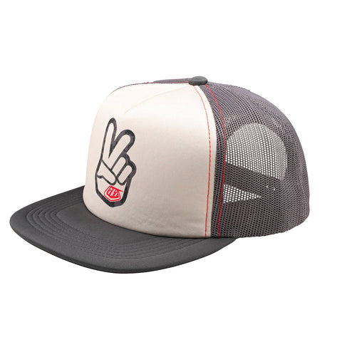 Troy Lee Designs Trucker Snapback Cap Peace Out - Vintage White/Carbon /