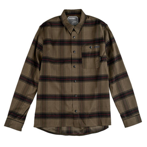 Troy Lee Designs Grind Flannel YD Plaid - Dark Pine / L