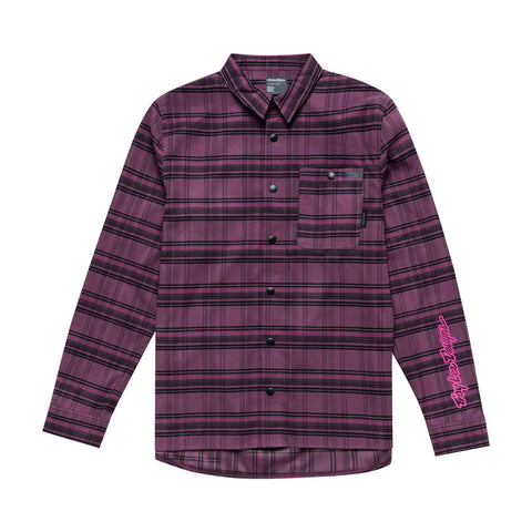 Troy Lee Designs Grind Flannel YD Plaid - Deep Purple / S
