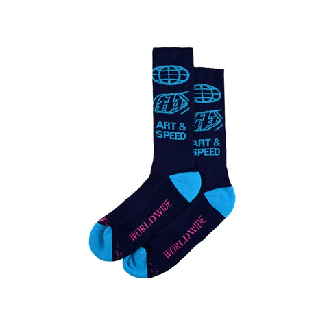 Troy Lee Designs Performance Socks Worldwide - Midnight / L/XL