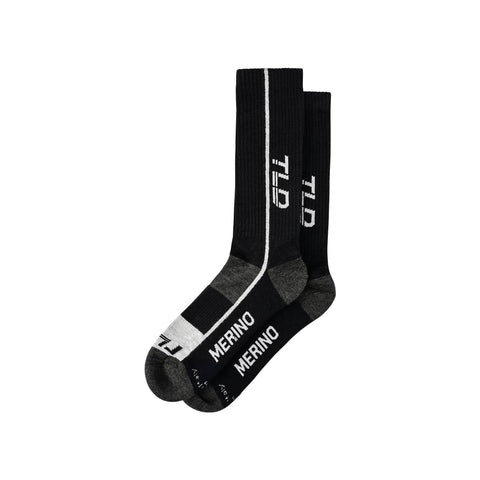 Troy Lee Designs Chill Merino Wool Socks Mono - Black / S/M