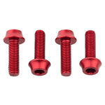 Wolf Tooth Water Bottle Cage Bolts Red / Set of 4