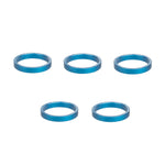 Wolf Tooth Precision Headset Spacers - 5 Pack Blue / 5mm