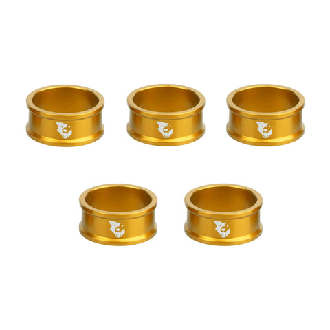 Wolf Tooth Precision Headset Spacers - 5 Pack Gold / 15mm