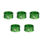 Wolf Tooth Precision Headset Spacers - 5 Pack Green / 15mm