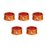 Wolf Tooth Precision Headset Spacers - 5 Pack Orange / 15mm