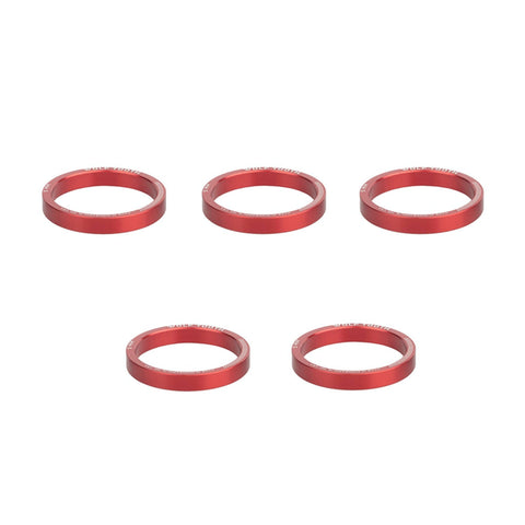 Wolf Tooth Precision Headset Spacers - 5 Pack Red / 5mm