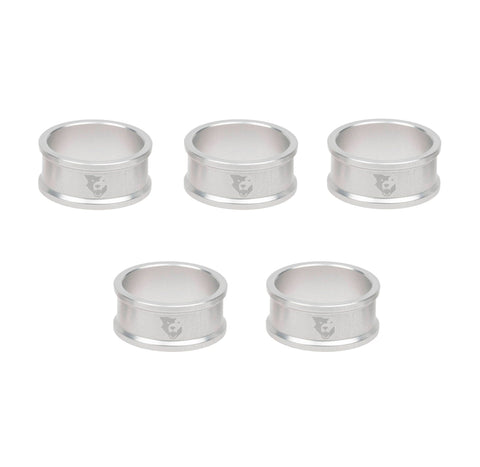 Wolf Tooth Precision Headset Spacers - 5 Pack Silver / 15mm