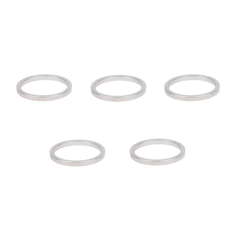 Wolf Tooth Precision Headset Spacers - 5 Pack Silver / 3mm