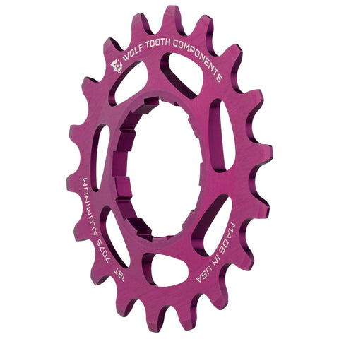 Wolf Tooth Aluminum Single Speed Cog Purple / 18T