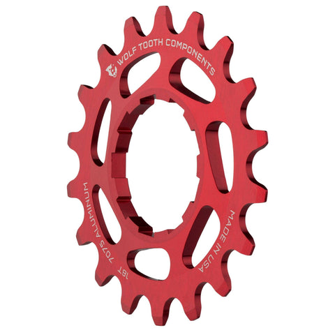 Wolf Tooth Aluminum Single Speed Cog Red / 19T