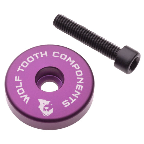 Wolf Tooth Ultralight Stem Cap with Integrated Spacer Purple / 5mm