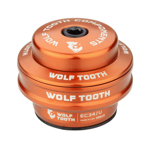 Wolf Tooth Premium External Cup Headset Orange / Upper EC34 5mm