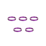 Wolf Tooth Precision Headset Spacers - 5 Pack Ultraviolet Purple / 5mm
