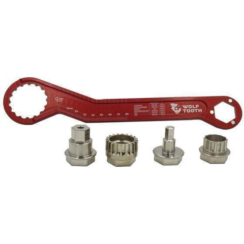 Wolf Tooth Pack Wrench Kit - Ultralight BB Wrench and 1 Inch Hex Insert Red / One Size