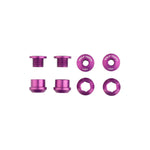 Wolf Tooth Chainring Bolts and Nuts for 1x - Set of 4 Ultraviolet Purple / M8 x.75 x 4